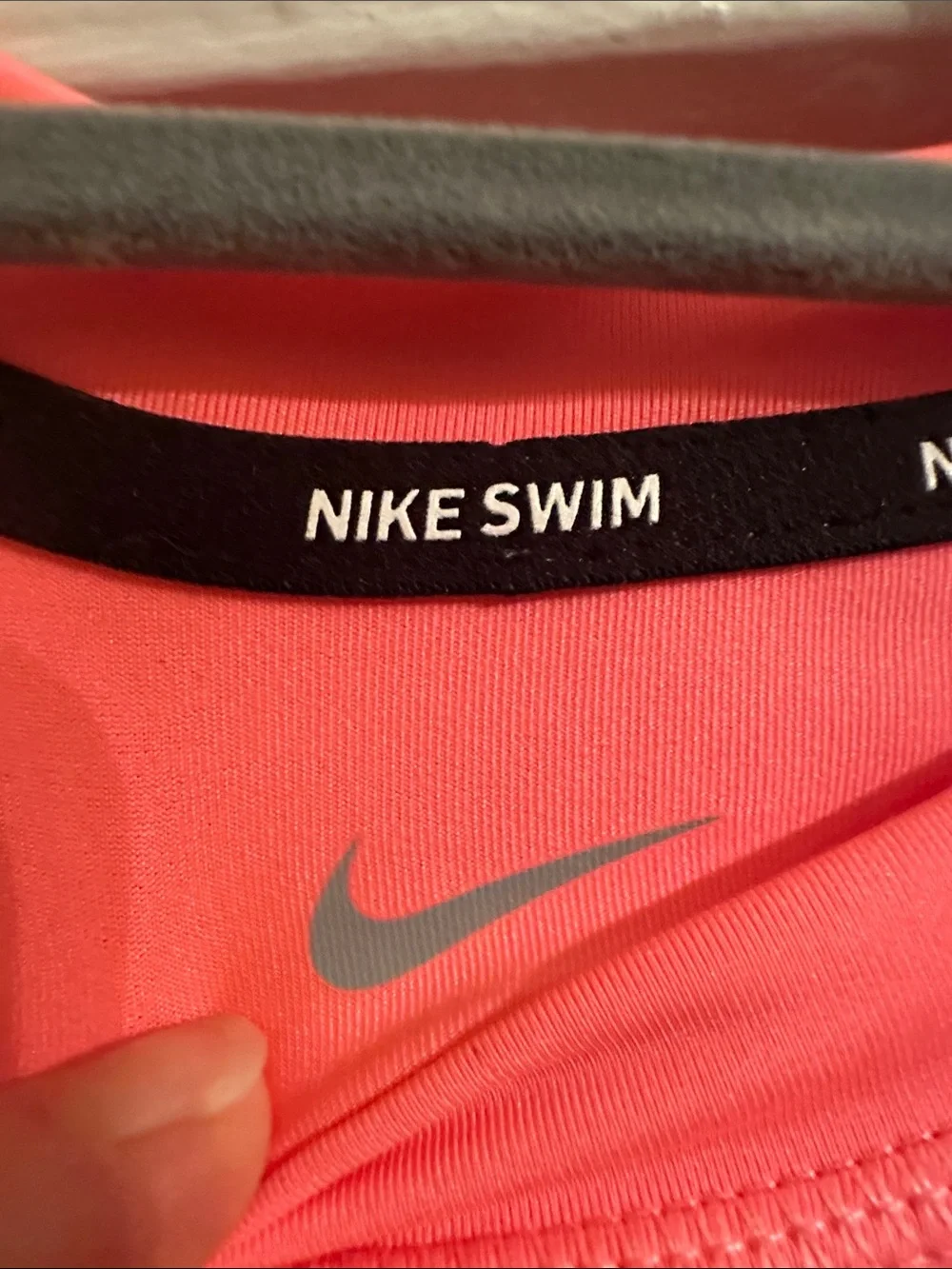 Nike Swim Bright Coral Pink Long-Sleeve Athletic Top